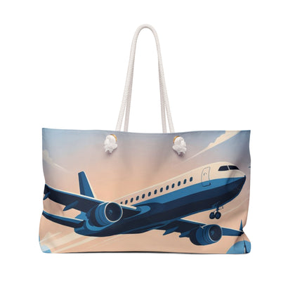 Travel Weekender Bag with Airplane Design, Perfect for Getaways, Beach Trips, Gyms, Overnight Stays, Travel Enthusiasts, Adventure Lovers
