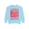Shockwave Unisex Garment-Dyed Sweatshirt - Retro Style Design, Cozy Streetwear, Trendy Oversized, Perfect Gift for Casual Days, Festivals