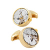 High grade mechanical watch movement shirt cuff link