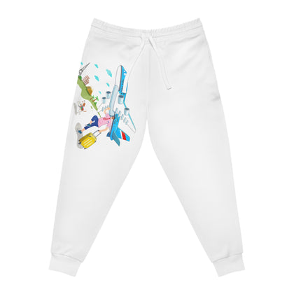 Adventure-Ready Athletic Joggers with Fun Travel Design
