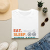 T-Shirt — "Eat. Sleep. Airplanes. Repeat." Pilot Aviation Tee
