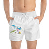 Travel-Inspired Swim Trunks - Fun Airplane & Explorer Design