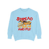Unisex Garment-Dyed Sweatshirt - Spread Your Wings and Fly, Cozy Casual Wear, Perfect for Aviation Lovers, Gift Idea for Pilots, [...]