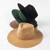Ribbon Bow Fashion Casual Crown Top Wool Jazz Hat