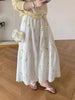 Sweet Mori-Style Embroidered Hollow-Out Lace Skirt