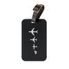 Black Airplane Evolution Luggage Tag — Minimal Pilot & Traveler Bag ID