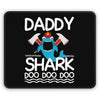 Daddy Shark Gaming Mouse Pad — Funny Firefighter Shark 'Doo Doo Doo' Gift for Dads