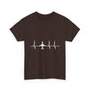 Plane Heartbeat T-Shirt — Pilot Aviation Flight Crew Tee