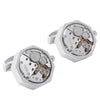 High grade mechanical watch movement shirt cuff link