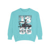 Helicopter Graphic Sweatshirt, Unisex Lightweight Pullover, Military Style Apparel, Perfect Gift for Aviation Enthusiasts, Casual Wear