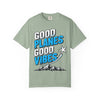 Good Planes Good Vibes T-Shirt — Retro Travel Graphic Tee