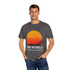 Adventure-Inspired Unisex Garment-Dyed T-shirt - 'The World Is Your Playground'