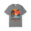Let's Go Somewhere New T-Shirt - Retro Beach Sunset Travel Tee