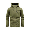 Men's Fashion Casual Hooded Solid Color Multi-pocket Work Pants Outdoor Coat