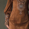 European And American Women's Clothing Long Sleeve V-neck Sexy Dress Embroidery