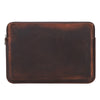 Retro Crazy Horse Leather Notebook Zipper Computer Bag