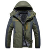 Winter Hooded Jacket Fashion Casual Warm Fleece Coat Windproof Rainproof Parka Windbreaker Men's Top