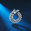 European And American Temperament Round Willow Brooch