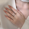 S925 Sterling Silver 18K Gold-Plated Adjustable Cross And Heart Ring For Women