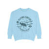 Flying Circus Adventure Sweatshirt, Unisex Garment-Dyed Pullover, Vintage Airplane Gift, Cozy Fall Apparel, Aviation Enthusiast Top