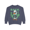 Cool Duck Graphic Sweatshirt, Unisex Sweatshirt, Casual Wear, Streetwear Style, Unique Gift, Cozy Layering Essential