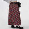 Retro Plaid Skirt High Waist Midi Skirt