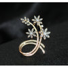 High-end Retro Inlaid Color Flower Brooch Women