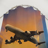 Aviation Sunset Shower Curtain - Perfect for Travel Enthusiasts