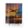 Aviation Sunset Shower Curtain - Perfect for Travel Enthusiasts