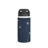 Airplane Design Stainless Steel Water Bottle - Travel Mug, Fitness Bottle, Outdoor Hydration, Gift for Pilots, Aviation Enthusiasts