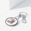 Retired Firefighter Keyring Tag — "Retired Firefighter and Still Smokin' Hot" with Distressed Flag