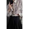 Men's Idle Style Hollow Flower Long Sleeve Shirt