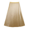 Fashionable Simple Versatile Satin Pleated Midi Skirt