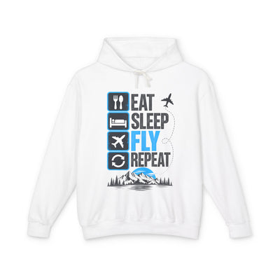 Pilot Hoodie - "Eat Sleep Fly Repeat" Aviator Travel Hoodie