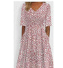 Printed European And American Style Summer Casual Loose Long-Sleeve Dress