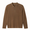 Casual Polo Shirt Knit Sweater Hoodie Solid Color Fashionable Lambswool Sweater