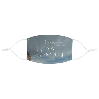 Inspirational Fabric Face Mask - 'Life is a Journey' | Trendy Mask for Travel, Everyday Use, Gifts, Self-Care, Face Covering