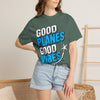 Good Planes Good Vibes T-Shirt — Retro Travel Graphic Tee