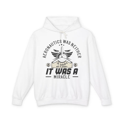 Hoodie - "Aeronautics Was Neither, It Was a Miracle" Aviation Graphic Hoodie