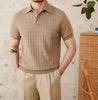 Polo Shirt Pure Cotton Breathable Hollow Retro Gentry