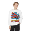 Fly High Vintage Airplane Sweatshirt, Unisex Crewneck Top, Cozy Gift for Aviation Lovers, Travel Lovers, Birthday Gift