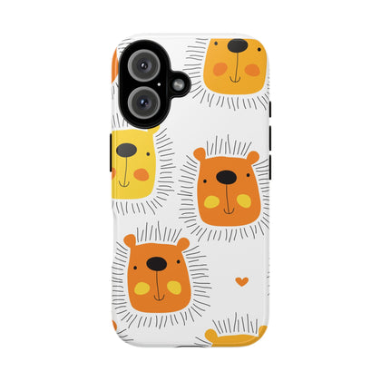 Cute Lion Phone Case, Tough Cases, Animal Print Accessories, Fun Gift for Kids or Animal Lovers, Unique Phone Cover