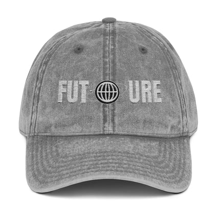 Vintage Cap with 'FUTURE' Embroidery - Trendy Adjustable Hat