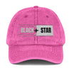 Vintage Embroidered Cap - Black Star Design for Stylish Everyday Wear