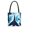 Jet Fighter Tote Bag — Military Aircraft Airshow AOP Tote