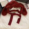 Korean-style Sweet And Cute White Plush Hat With Bunny Ears