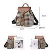 Houndstooth Backpack Women High Capacity Travel Bags Girls