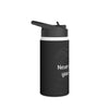 Inspirational Stainless Steel Water Bottle - "Never Give Up on Your Dreams" - Motivation for Fitness, Travel, Yoga, Gift Idea, Eco-Friendly