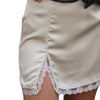 Summer SatinFlattering High Waisted Lace A Line Skirt