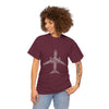 Aviation Word-Art Airplane T‑Shirt — Pilot & Travel Crew Gift